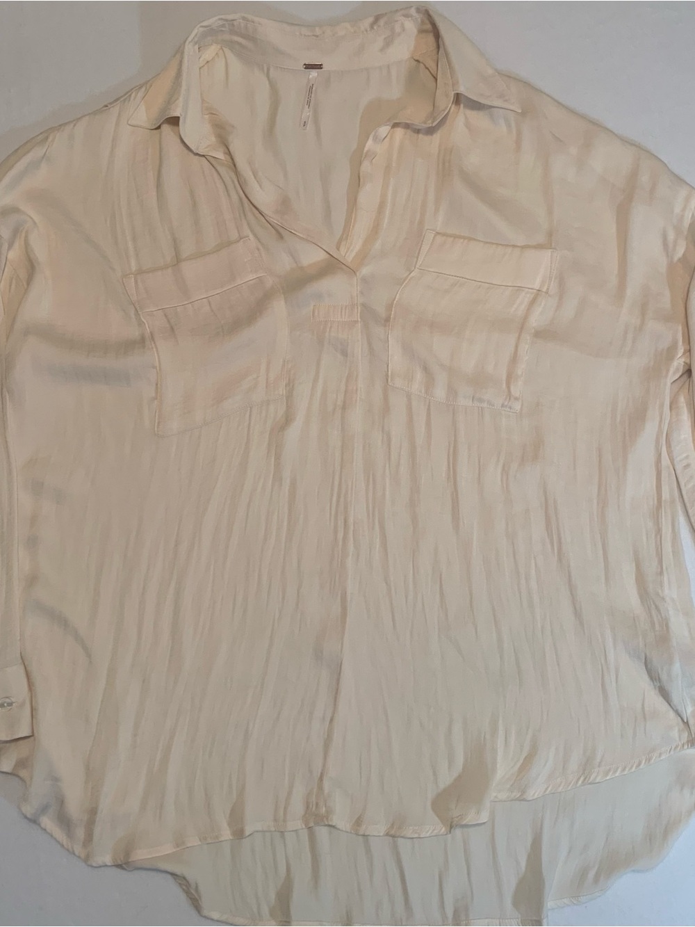 Free People Starry Dreams Pullover Ladies Size Small Loose Oversized Cream - Picture 2 of 6